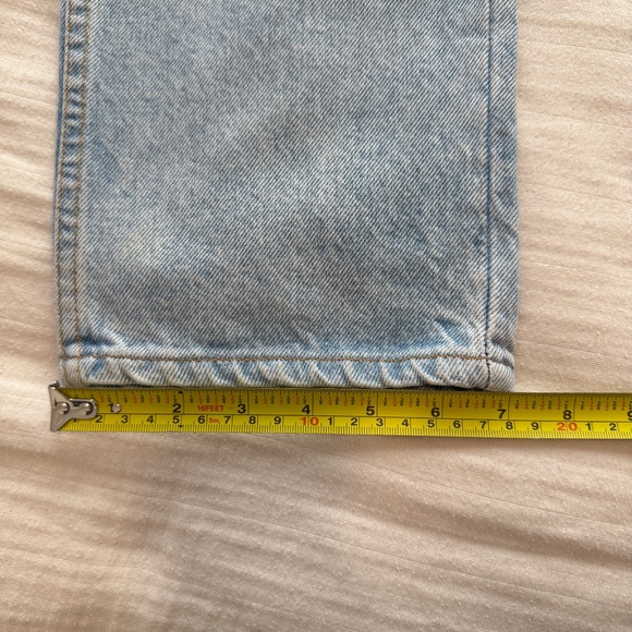 Vintage Orange Tab Levis 505 Jeans Denim Made in USA Mens Unisex Tag Size 32x30 - Picture 9 of 9